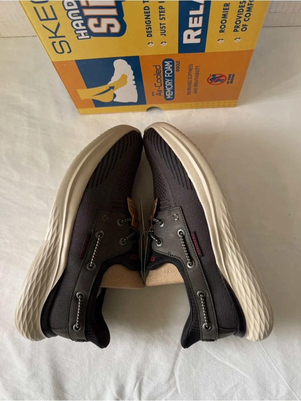 Skechers Lawson Parasail Shoes Hands Free Slip-ins Chocolate -Black Mens 8 New